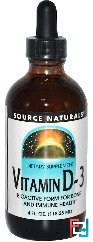 Vitamin D-3, Source Naturals, 4 fl oz (118.28 ml)