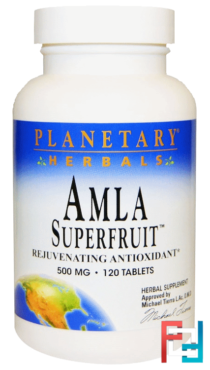 Amla Superfruit Rejuvenating Antioxidant, 500 mg, Planetary Herbals, 120 Tablets