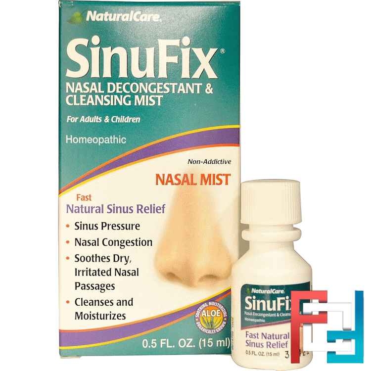 SinuFix, Nasal Decongestant & Cleansing Mist, Natural Care, 0.5 fl oz (15 ml)