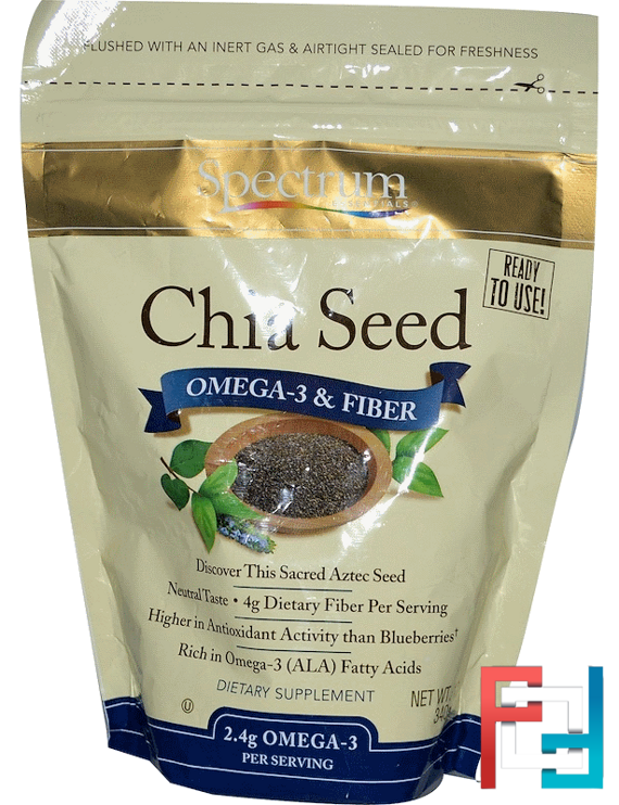 Chia Seed, Omega-3 & Fiber, Spectrum Essentials, 12 oz (340 g)