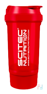 Шейкер Shaker Red Scitec, Scitec Nutrition, 500 ml + Доп отсеки