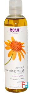 Solutions, Arnica Warming Relief Massage Oil, Now Foods, 237 ml
