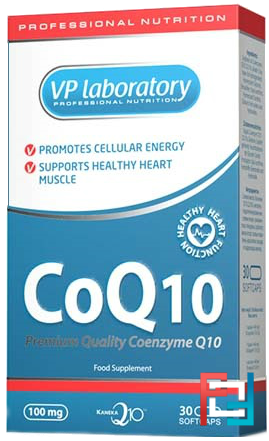 CoQ10, VP Laboratory, 100 mg, 30 capsules