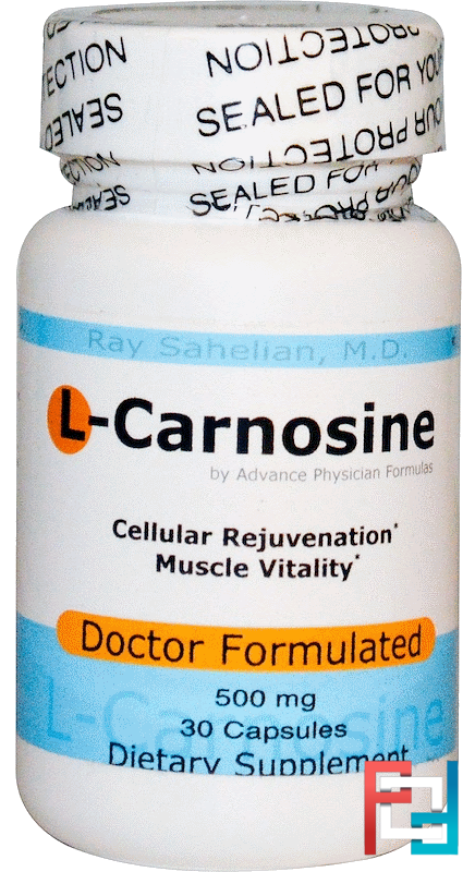 L-Carnosine, Advance Physician Formulas, Inc., 500 mg, 30 Capsules