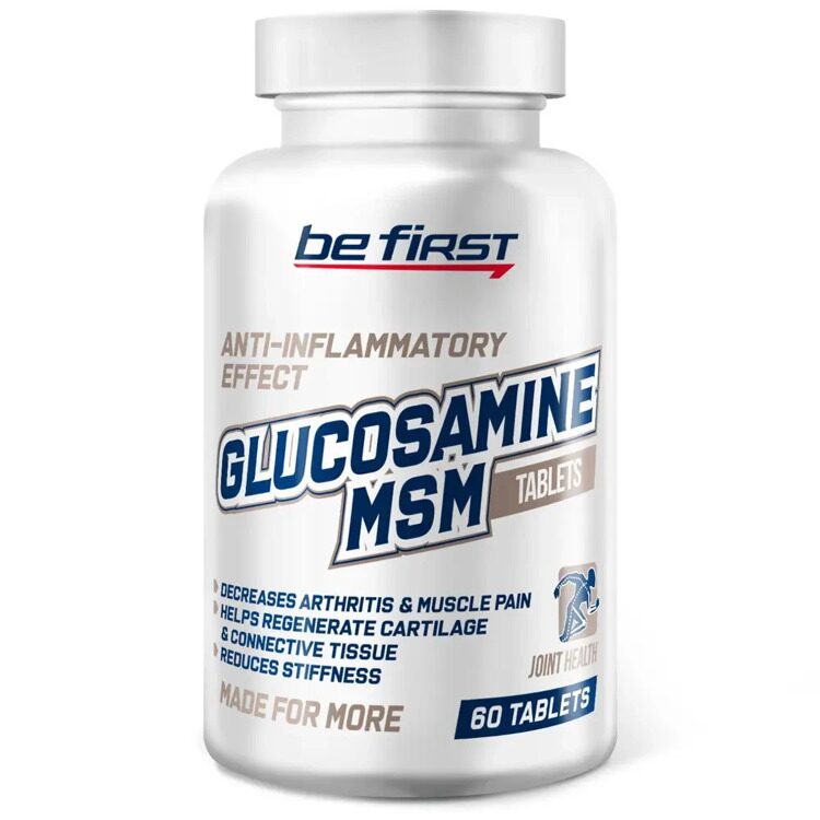 Глюкозамин, Glucosamine+MSM, Be First, 60 tab