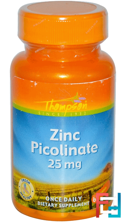 Zinc Picolinate, Thompson, 25 mg, 60 Tablets