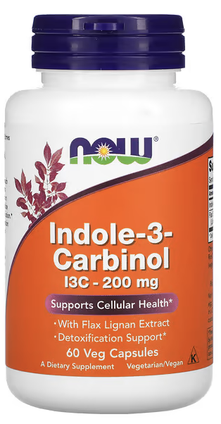 Индол 3-карбинол, Indole-3-Carbinol, Now Foods, 200 mg, 60 Veggie Caps