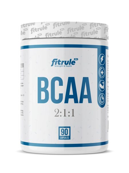 BCAA 2:1:1 ФитРул, FitRule, 500 мг, 90 капсул