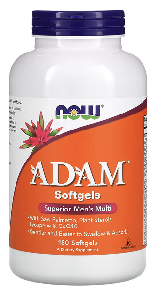 Превосходные Мультивитамины для мужчин Адам, Adam, Superior Men's Multi, Now Foods, 180 Softgels