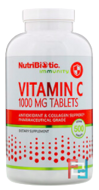 Vitamin C, Immunity, NutriBiotic, 1000 mg, 500 Vegan Tablets