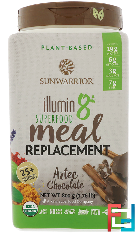 Plant-Based Organic Superfood Meal Replacement, Sunwarrior, Illumin8, 1.76 lb, 800 g