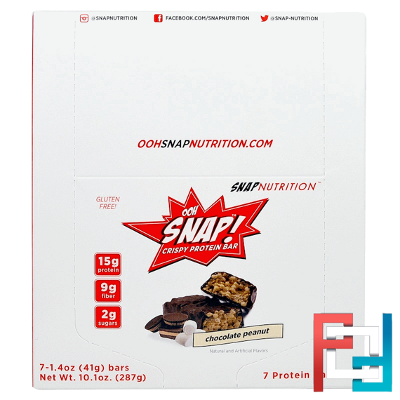 Crispy Protein Bar, Chocolate Peanut, OOH Snap!, 7 Bars, 1.4 oz (41 g) Each Crispy Protein Bar, Chocolate Peanut, OOH Snap!, 7 Bars, 1.4 oz (41 g) Each