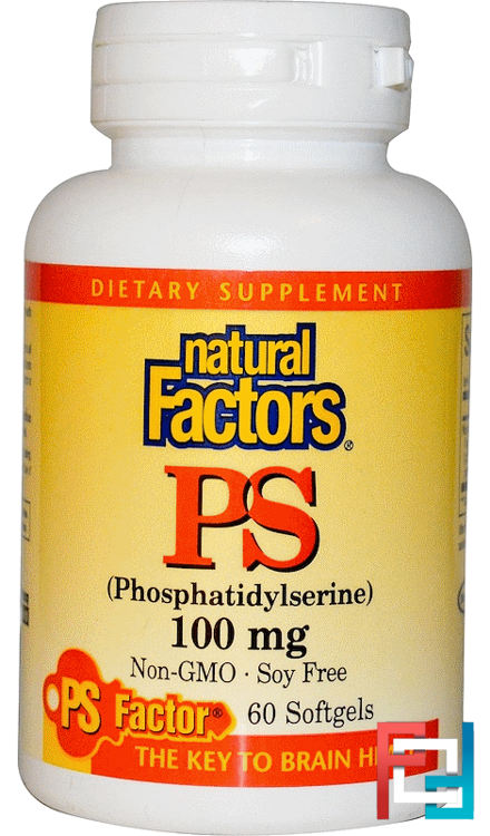 PS (Phosphatidylserine), Natural Factors, 100 mg, 60 Softgels