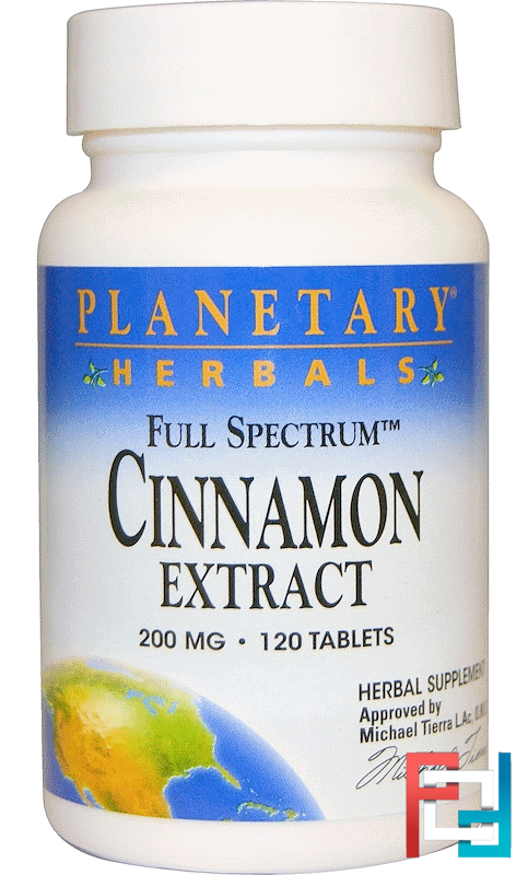 Full Spectrum Cinnamon Extract, Planetary Herbals, 200 mg, 120 Tablets