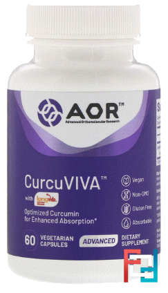 CurcuViva, Curcumin, 80 mg, Advanced Orthomolecular Research AOR, 60 Veggie Caps