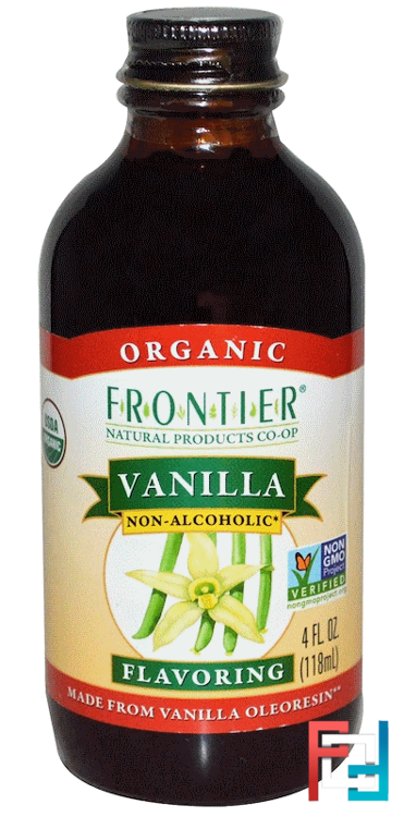 Vanilla Flavoring, Non-Alcoholic, Frontier Natural Products, 4 fl oz, 118 ml