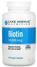 Biotin, Lake Avenue Nutrition, 10,000 mcg, 120 Veggie Capsules