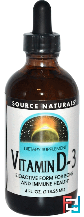 Vitamin D-3, Source Naturals, 4 fl oz (118.28 ml)