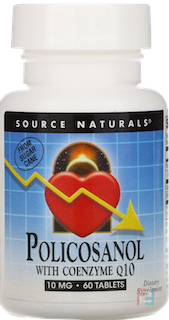 Policosanol with Coenzyme Q10, Source Naturals, 10 mg, 60 Tablets