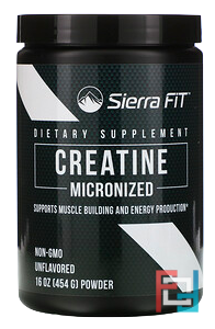 Micronized Creatine Powder, Sierra Fit, Unflavored, 16 oz, 454 g