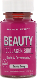 Beauty Collagen Shot, Biotin & Ceramosides, Beauty Berry, RAPIDFIRE, 6 g, 1.7 oz, 50 ml