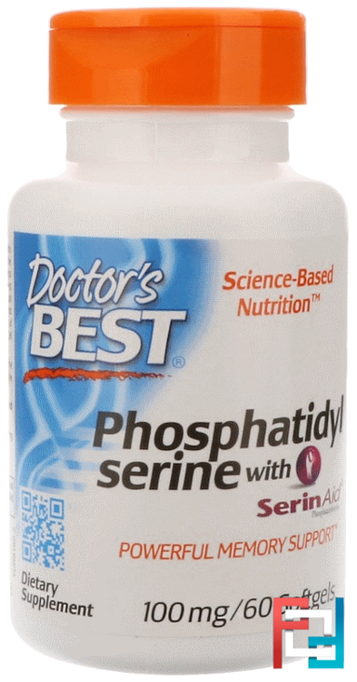 Best Phosphatidylserine with SerinAid, Doctor's Best, 100 mg, 60 Softgels