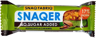 Батончик глазированный SNAQER Bombbar, Фисташка и карамель, SNAQ FABRIQ, 50 g