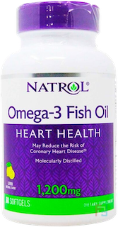 Omega-3 Fish Oil, Natural Lemon Flavor, Natrol, 1200 mg, 60 Softgels