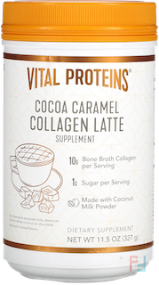 Collagen Latte, Cocoa Caramel, Vital Proteins, 11.5 oz, 327 g