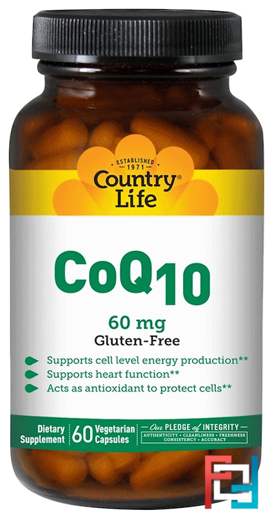 CoQ10, Country Life, 60 mg, 60 Veggie Caps