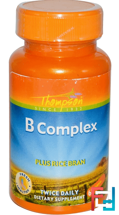 B Complex, Plus Rice Bran, Thompson, 60 Tablets