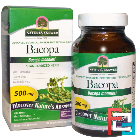 Bacopa, 500 mg, Nature's Answer, 90 Vegetarian Capsules