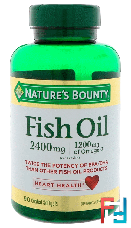 Odor-Less Double Strength, Fish Oil, 2400 mg, Nature's Bounty, 90 Coated Softgels