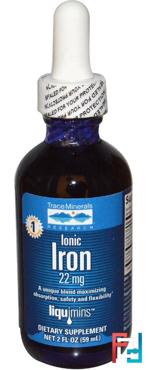 Ionic Iron, Trace Minerals Research, 22 mg, 2 fl oz (59 ml)