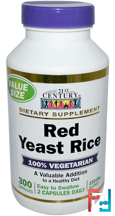 Red Yeast Rice, 21st Century, 300 Capsules