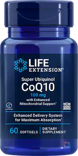 Super Ubiquinol CoQ10 with Enhanced Mitochondrial Support, Life Extension, 100 mg, 60 Softgels