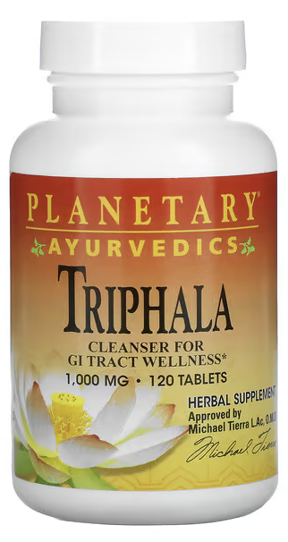 Трифала, Triphala, Planetary Herbals, Ayurvedics, 1000 mg, 120 Tablets