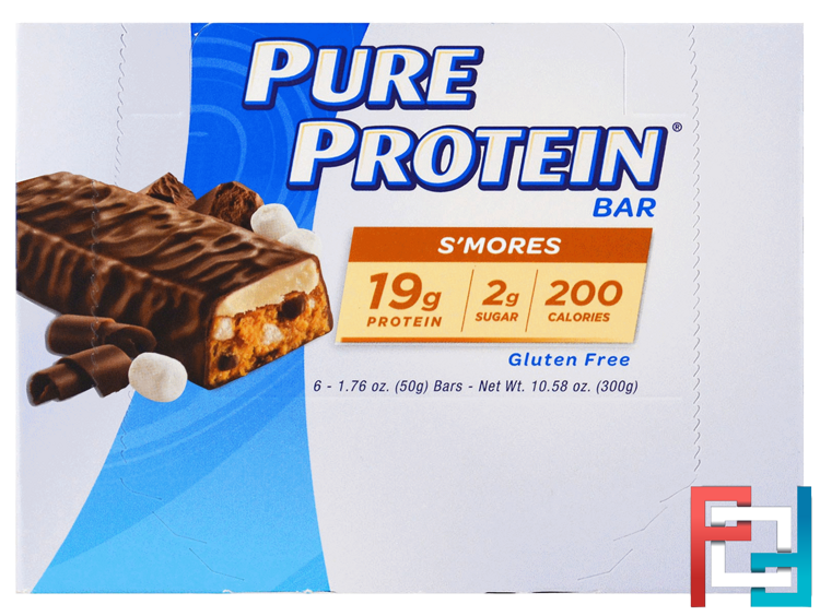 S'mores Bar, Pure Protein, 6 Bars, 1.76 oz (50 g) Each