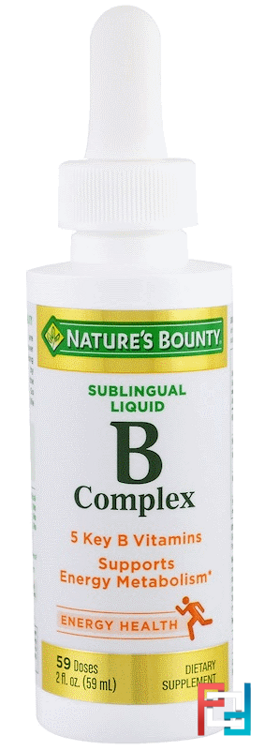 B-Complex, Sublingual Liquid, Nature's Bounty, 2 fl oz, 59 ml
