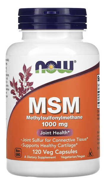 Метил-сульфонил-метан, MSM, Methylsulfonylmethane, Now Foods, 1000 mg, 120 Veg Capsules