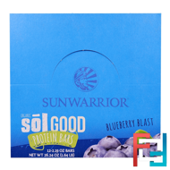 Organic Sol Good Protein Bars, Blueberry Blast, 12 Bars, Sunwarrior, 2.19 oz Each