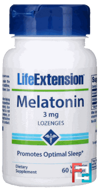 Melatonin, Life Extension, 3 mg, 60 Lozenges