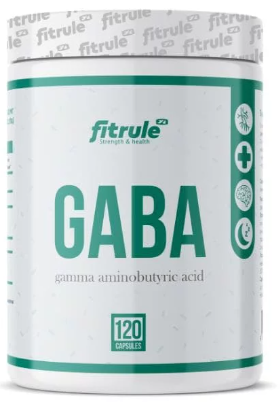 ГАМК (гамма-аминомасляная кислота) ГАБА, GABA (Gamma-Aminobutyric Acid), Fitrule, 500 mg, 120 caps