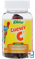 Rhino, Gummy Chewy C, Plus Zinc & Echinacea, Nutrition Now, 60 Gummy Bears